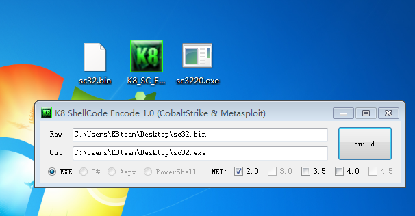 CobaltStrike & Metasploit Shellcode一键免杀工具